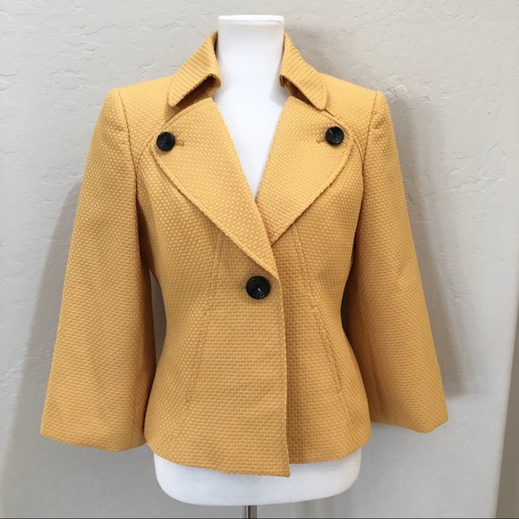 Evan Picone Jackets & Blazers - Evan Picone mustard yellow gold blazer jacket